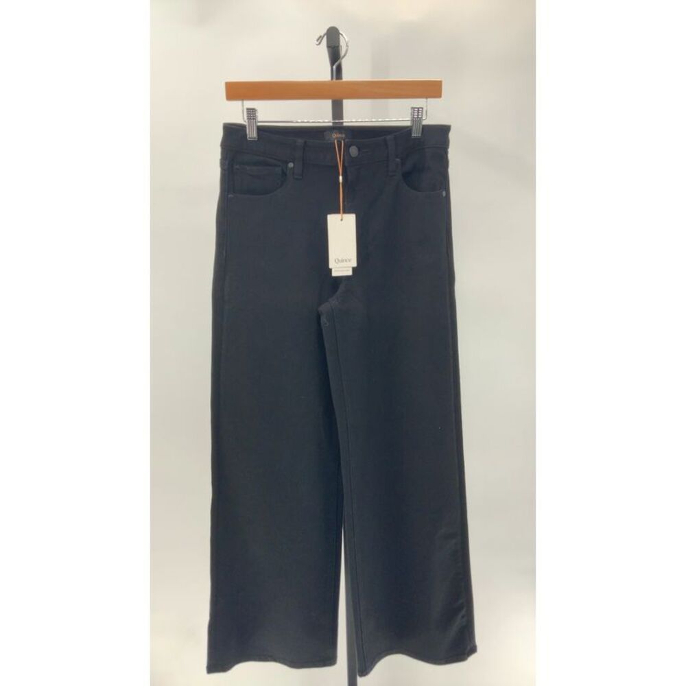 NWT Quince Bella wide leg jeans black size 30
